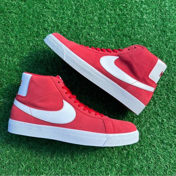Nike Sb Zoom Blazer Mid University Red / White - Picture 8 of 13